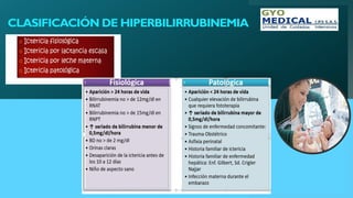 CLASIFICACIÓN DE HIPERBILIRRUBINEMIA
 