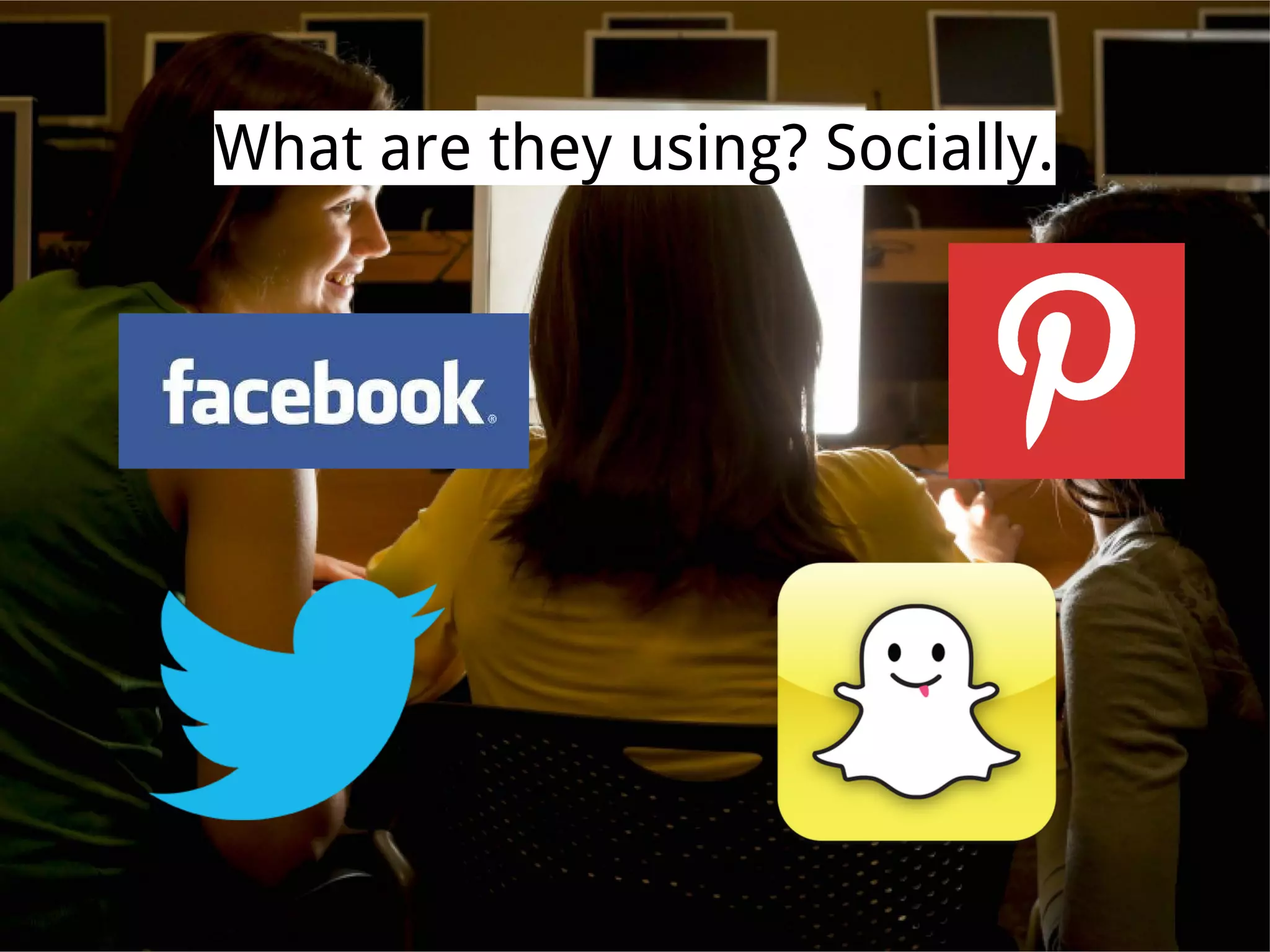 What are they using? Socially.
 