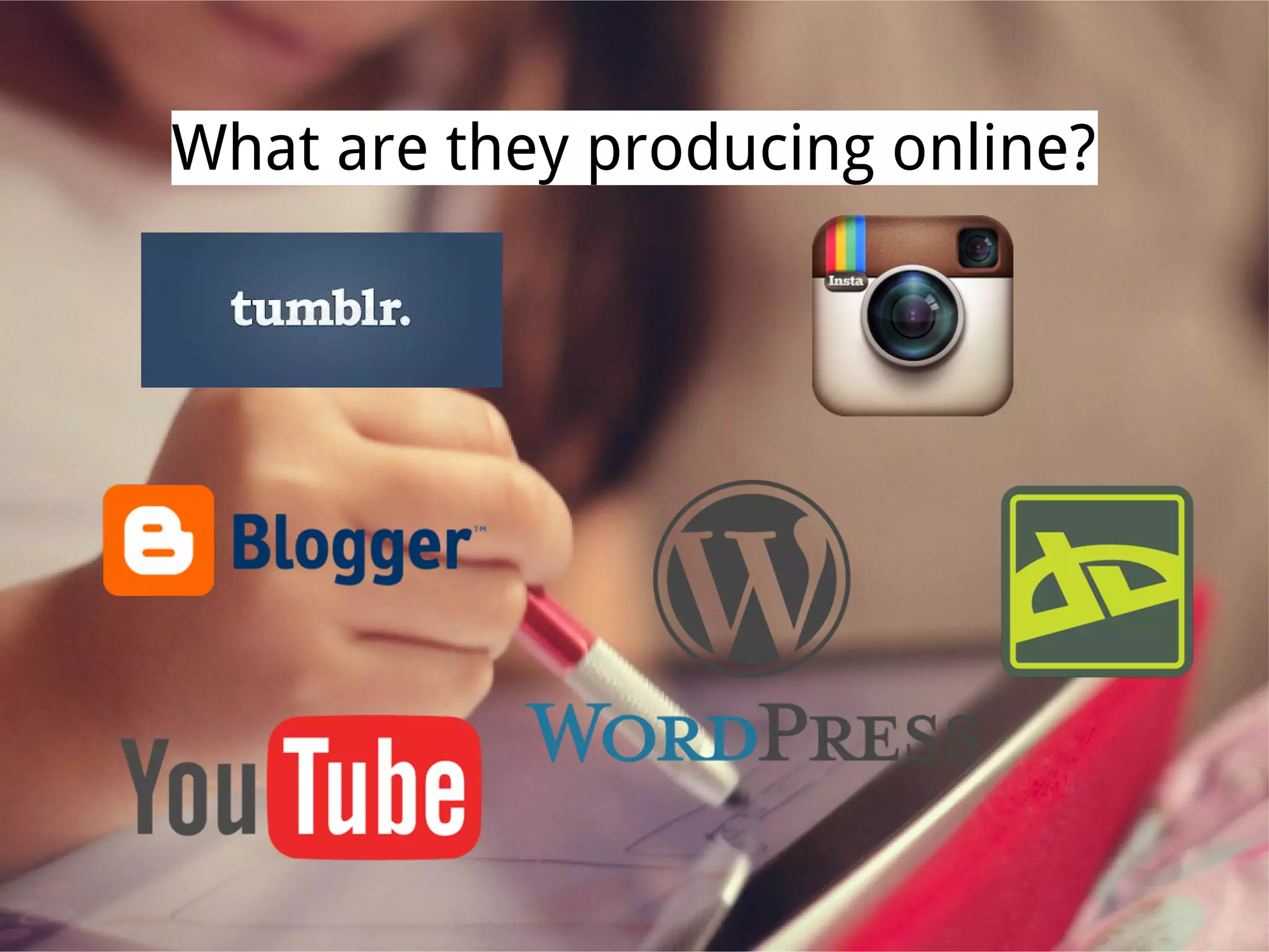 What are they producing online?
 