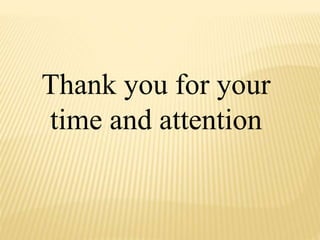 Thank you for your
time and attention