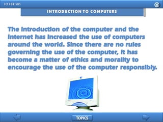 INFORMATION AND COMMUNICATION TECHNOLOGY FOR SENIOR HIGH SCHOOL