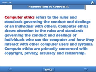 INFORMATION AND COMMUNICATION TECHNOLOGY FOR SENIOR HIGH SCHOOL