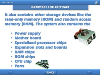 INFORMATION AND COMMUNICATION TECHNOLOGY FOR SENIOR HIGH SCHOOL