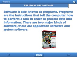 INFORMATION AND COMMUNICATION TECHNOLOGY FOR SENIOR HIGH SCHOOL