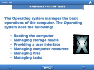 INFORMATION AND COMMUNICATION TECHNOLOGY FOR SENIOR HIGH SCHOOL