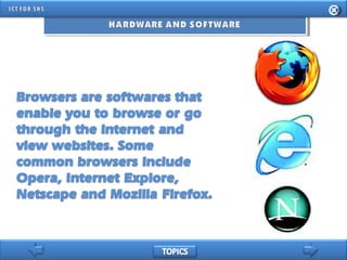 INFORMATION AND COMMUNICATION TECHNOLOGY FOR SENIOR HIGH SCHOOL