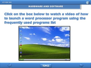 INFORMATION AND COMMUNICATION TECHNOLOGY FOR SENIOR HIGH SCHOOL