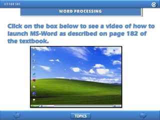INFORMATION AND COMMUNICATION TECHNOLOGY FOR SENIOR HIGH SCHOOL