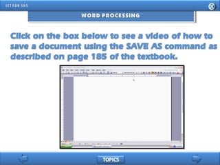 INFORMATION AND COMMUNICATION TECHNOLOGY FOR SENIOR HIGH SCHOOL