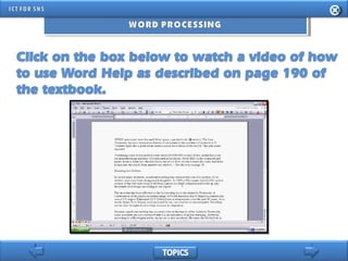 INFORMATION AND COMMUNICATION TECHNOLOGY FOR SENIOR HIGH SCHOOL