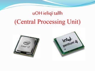 uOH ieliqï tallh
(Central Processing Unit)
 
