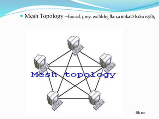  Mesh Topology –fuu cd, j, my; wdldrhg flan,aiïnkaOlsrSu isÿfõ¡
Bk no
 