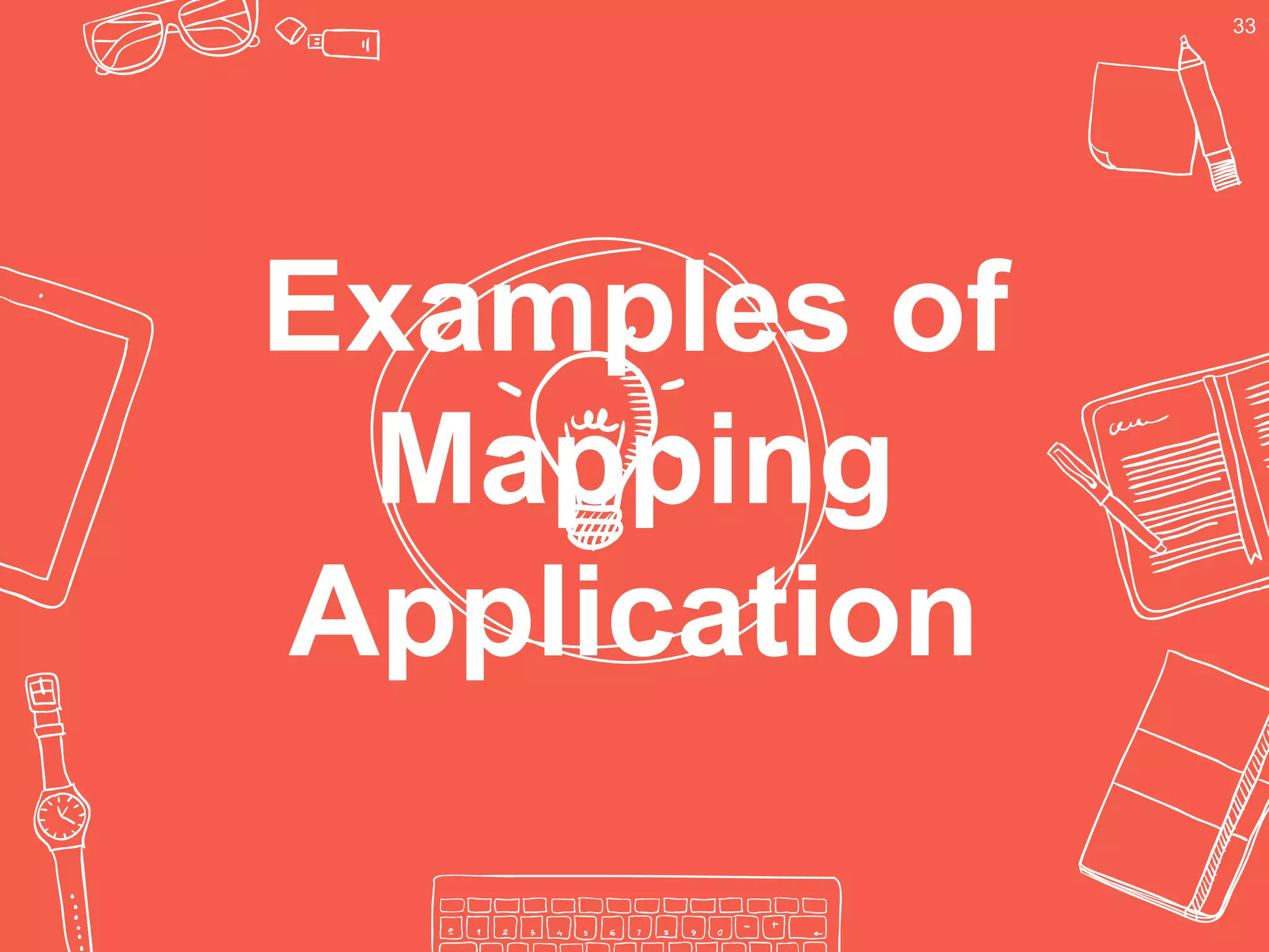 Examples of
Mapping
Application
33
 