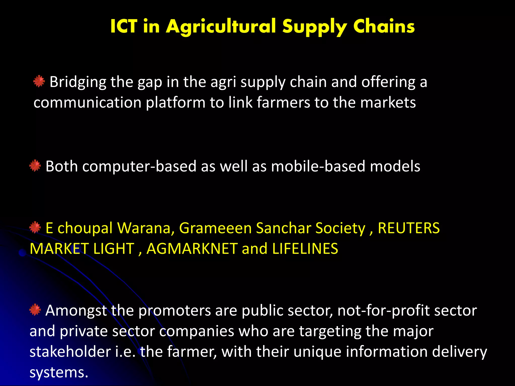 Ict in agriculture | PPTX