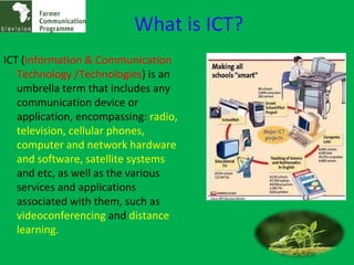 Role of ICT in agriculture | PPT