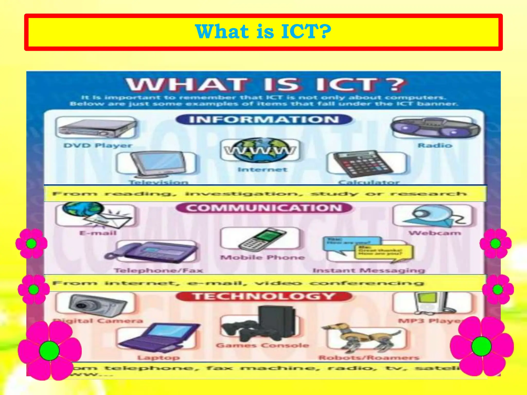 What is ICT?
 