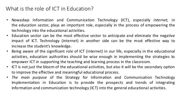 essay about ict in education