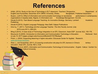 Information and Communication Technologies in Language Pedagogy | PPT