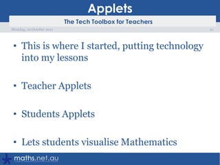 Making it Web2.0Students were directed as to whose blog they had to comment on…Example 1Example 2Example 319Monday, 10 October 2011