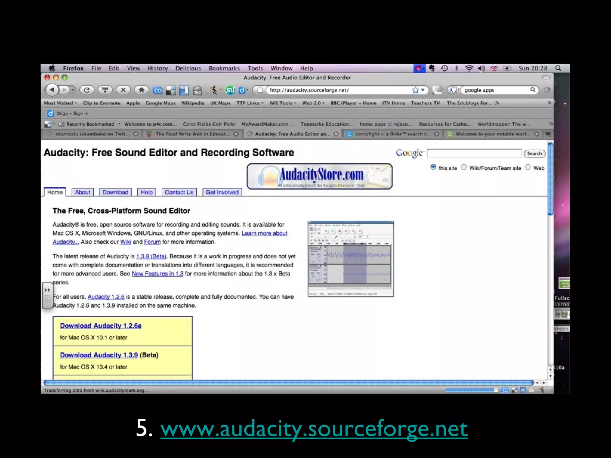 5. www.audacity.sourceforge.net