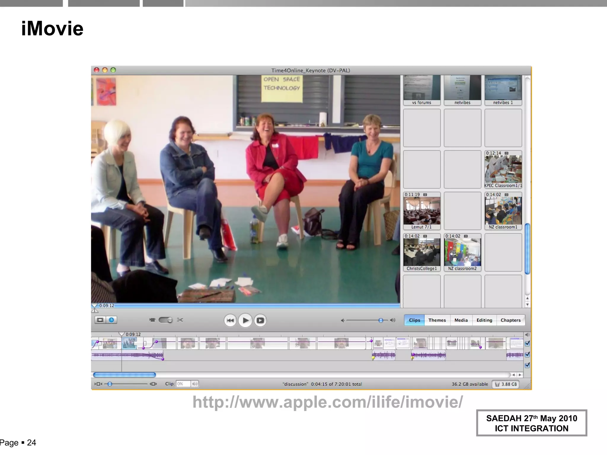 iMovie http://www.apple.com/ilife/imovie/   Page     