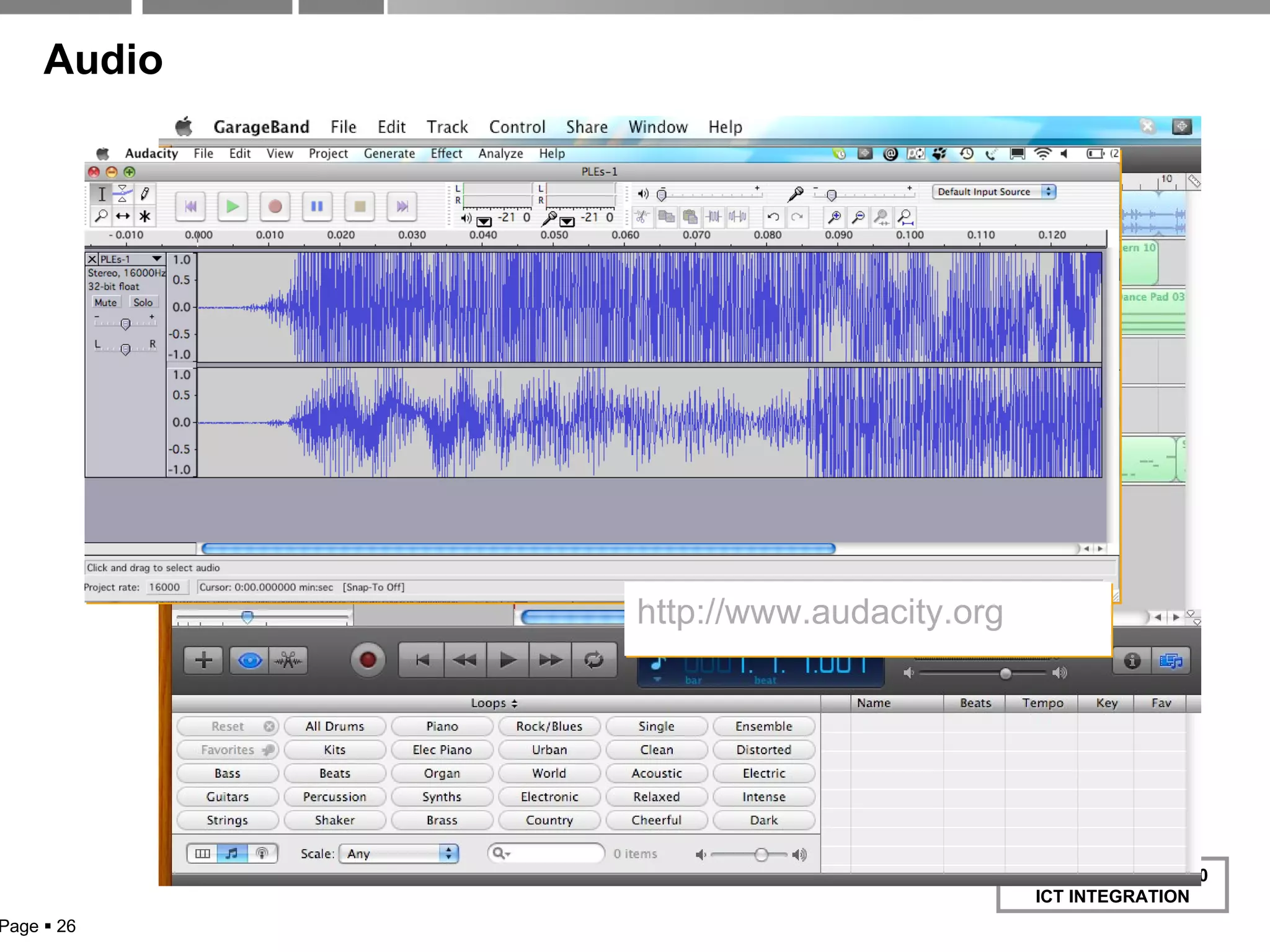 Audio Page     http://www.audacity.org   