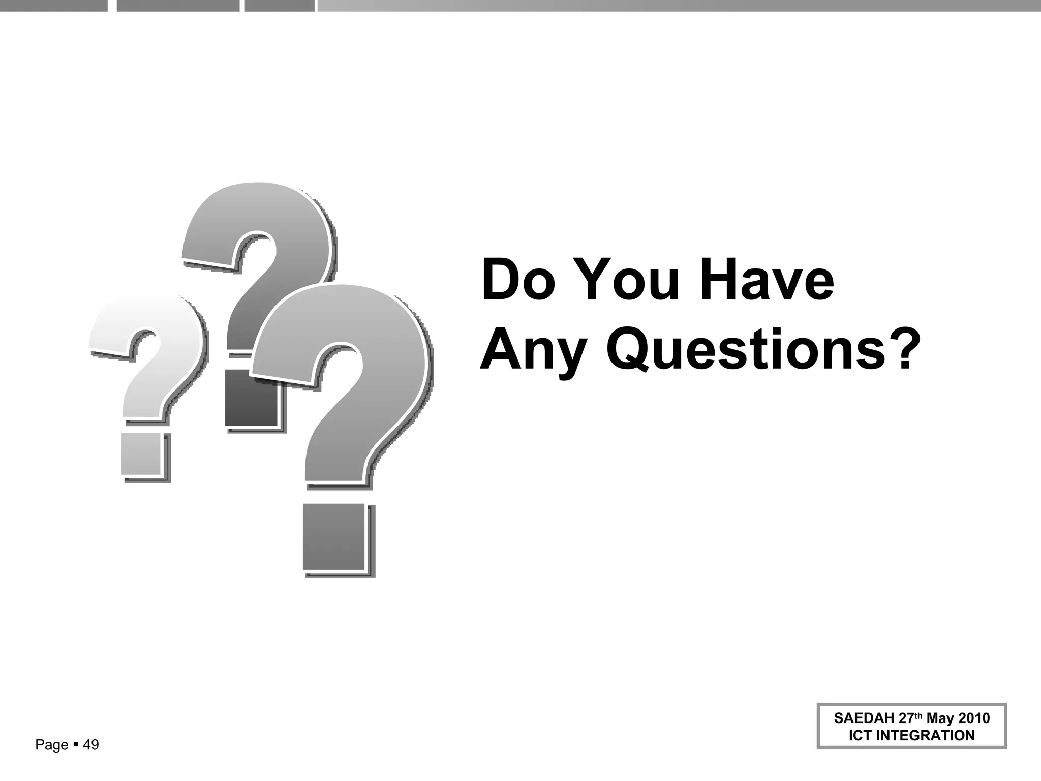 Page     ? Do You Have  Any Questions? ? ? 