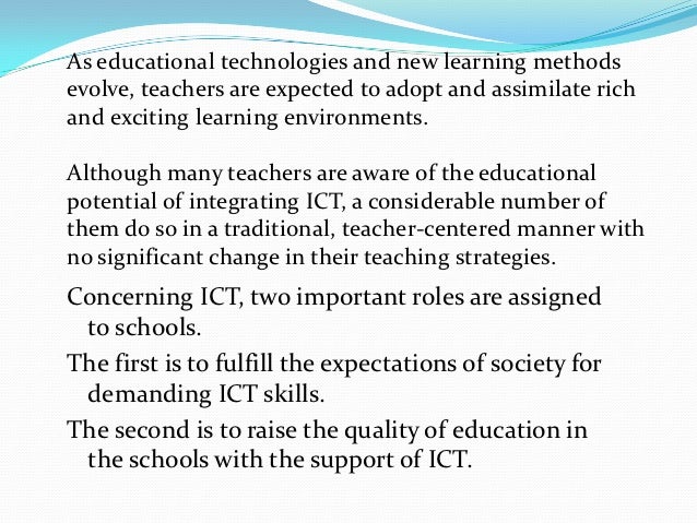 Integrating Ict Into Scienceeffective Curriculum Ideas Integrating Ict Into Scienceeffective Curriculum Ideas
