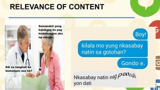 RELEVANCE OF CONTENT
 