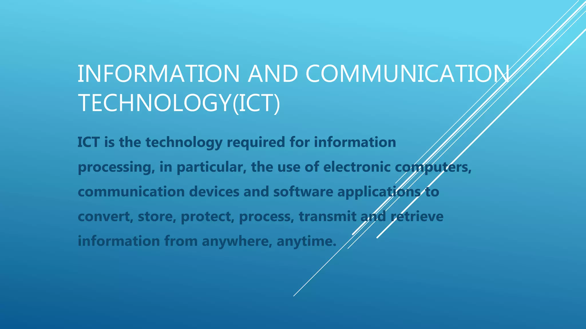 Ict introduction | PPTX