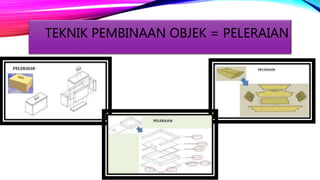 TEKNIK PEMBINAAN OBJEK = PELERAIAN
 