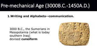 Information and Communication Technology L2 HIstorical Development of ...