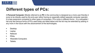 ICTlecture1 for 1st Semester Students of BS(CS) | PDF