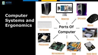 Computer
Systems and
Ergonomics
 