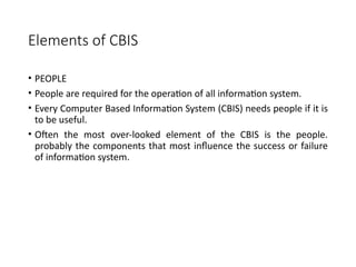 Comprehensive Overview of Computer Based Information Systems (CBIS) and ...