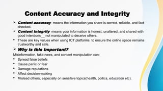 Ethical Use of ICT: Privacy, Copyright, and Content Integrity | PPTX