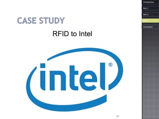 RFID to Intel Introduction Part 1 Part 3 Part 2 Conclusion 