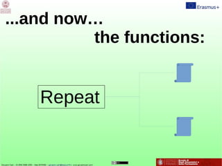 ...and now…
the functions:
Repeat
 