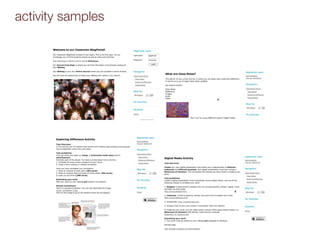 activity samples
 