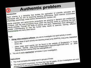 Au thentic problem
3
 