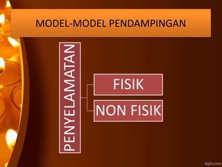 MODEL-MODEL PENDAMPINGAN
PENYELAMATAN
FISIK
NON FISIK
 