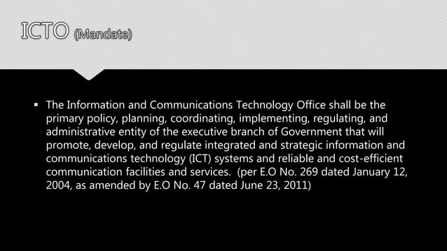 ICTO Philippines (Information and Communications Technology Office ...