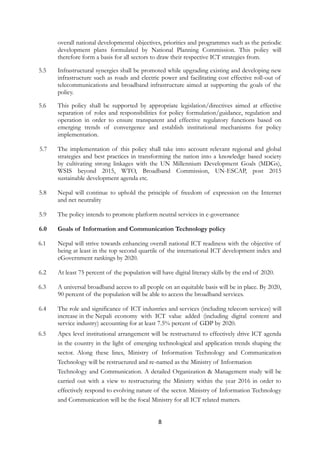 Ict Policy Development ICT Policy in Nepal | PDF