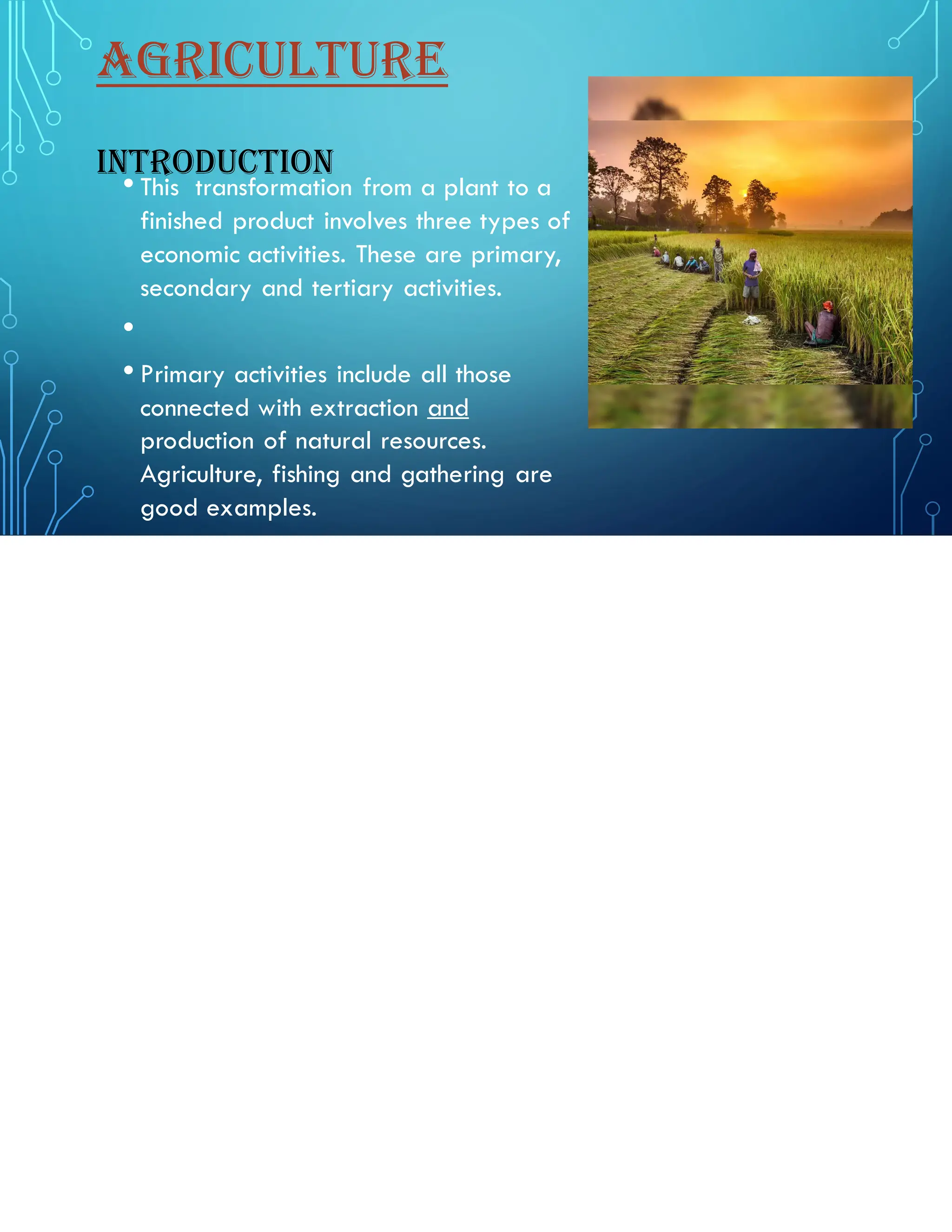 About Agricultural activities and it's types | PDF