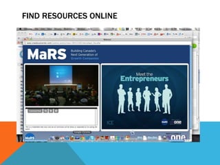 FIND RESOURCES ONLINE
 