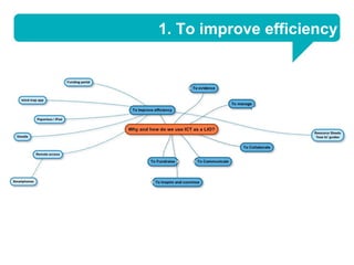 1. To improve efficiency
 