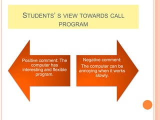 Students’ s view towards call program
