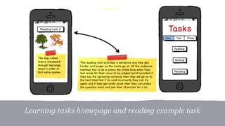 Learning tasks homepage and reading example task
 