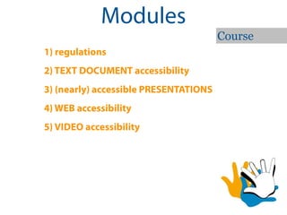 A Moodle course on accessibility 