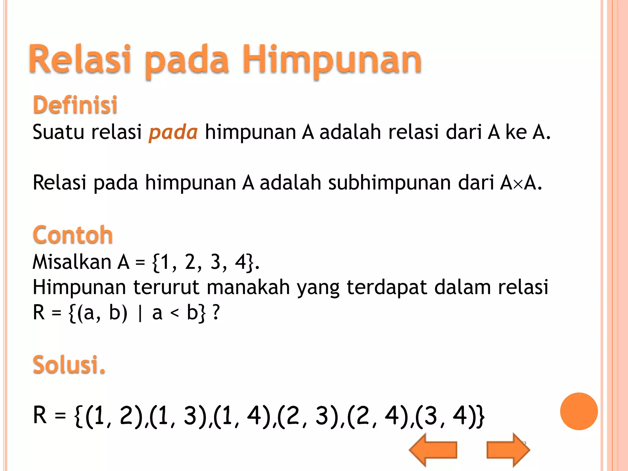Relasi Include Ict relasi dan fungsi (yuli yanti) | PPT